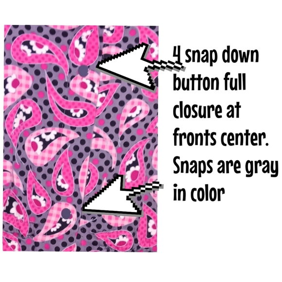 Paisley Print Scrub Warmer/Jacket by Landau - Picture 6 of 7